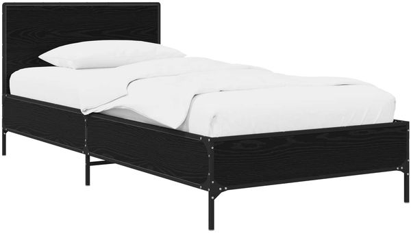 vidaXL Bettgestell mit Kopfteil Schwarze Eiche 80x200 cm 8009111