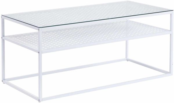 Couchtisch Glas Rechteckig 100 cm Weiß