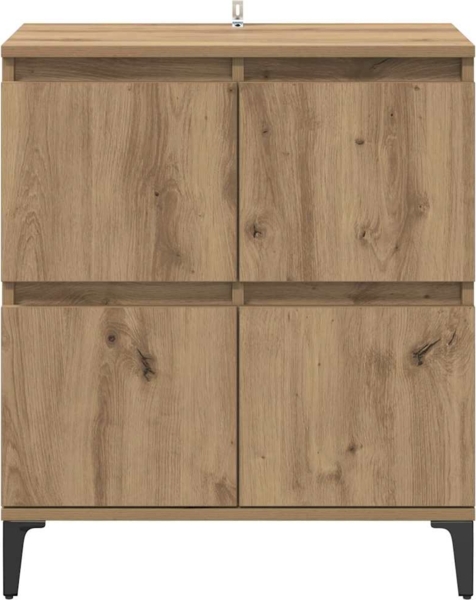 vidaXL Sideboard Artisan-Eiche 60 x 35 x 70 cm Verbundholz und Eisen 881267 Bild 5