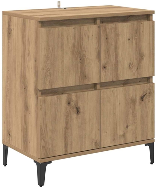 vidaXL Sideboard Artisan-Eiche 60 x 35 x 70 cm Verbundholz und Eisen 881267 Bild 1