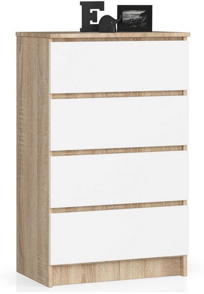 Raumhirsch Furniture Kommode mit 4 Schubladen 60 cm breit Holz Schrank, (viele Farbvarianten - Maße : 99 x 60 x 40 cm) - Hochwertig & stabil