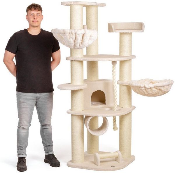 Canadian Cat Company Kratzbaum Dawson, beige, ca. 64 x 155 x 182 cm