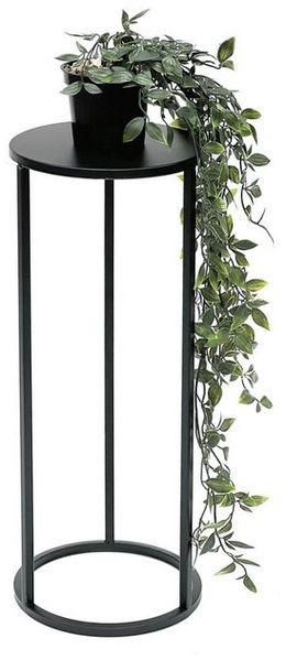 DanDiBo Blumenhocker Metall Schwarz Rund 50 cm Blumenständer Beistelltisch 96316 S Blumensäule Modern Pflanzenständer Pflanzenhocker Bild 4