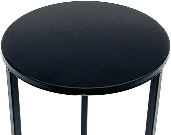 DanDiBo Blumenhocker Metall Schwarz Rund 50 cm Blumenständer Beistelltisch 96316 S Blumensäule Modern Pflanzenständer Pflanzenhocker Bild 2