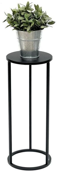 DanDiBo Blumenhocker Metall Schwarz Rund 50 cm Blumenständer Beistelltisch 96316 S Blumensäule Modern Pflanzenständer Pflanzenhocker Bild 3