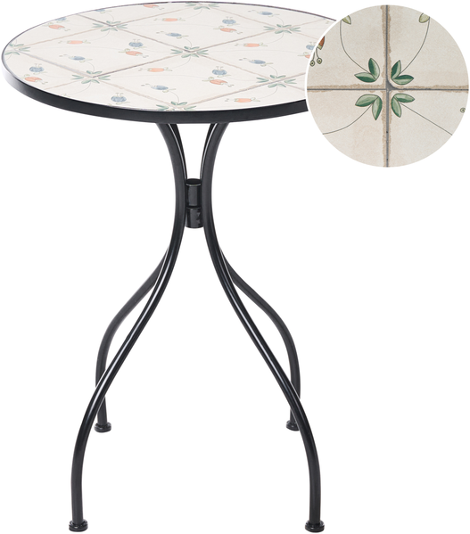 Outdoor Bistrotisch CARONA 60 cm 60 cm Metall Schwarz