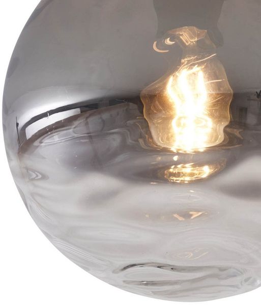 Qazqa Deckenleuchte Pillon, ohne Leuchtmittel, E27, Schwarz, Design, Glas, 1-flammig