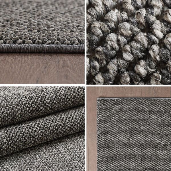 Carpettex Schlingenteppich Unicolor, Rechteckig, Höhe: 7 mm, Schlingenteppich Schlafzimmer Einfarbig Meliert Design
