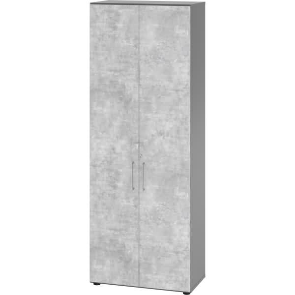 Schrank 6OH BxTxH 80x42x215,6cm Griff BS Graphit/Beton