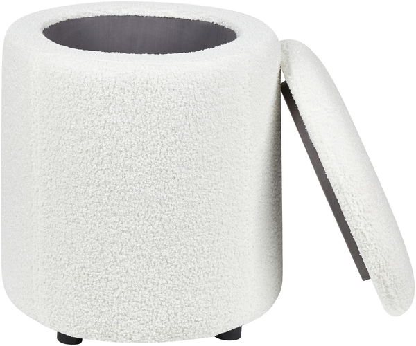 Pouf MARYLAND Cremeweiß Bouclé 38 cm 38 cm Bild 5