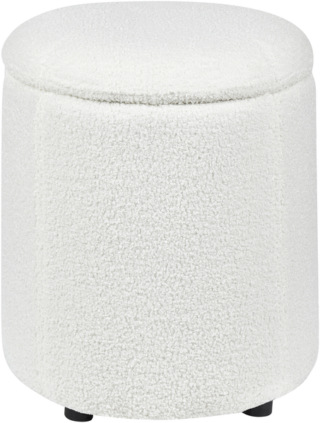 Pouf MARYLAND Cremeweiß Bouclé 38 cm 38 cm Bild 4