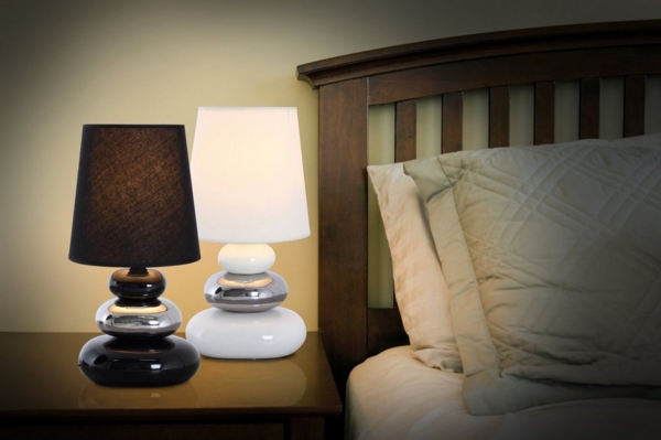 näve Tischleuchte Stoney, ohne Leuchtmittel, mit Keramikfuß und Textilschirm, 1xE14/max. 40W Bild 2