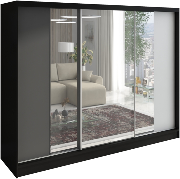 Schwebetürenschrank VIDA 2-türig Schrank 200 cm mit Spiegel