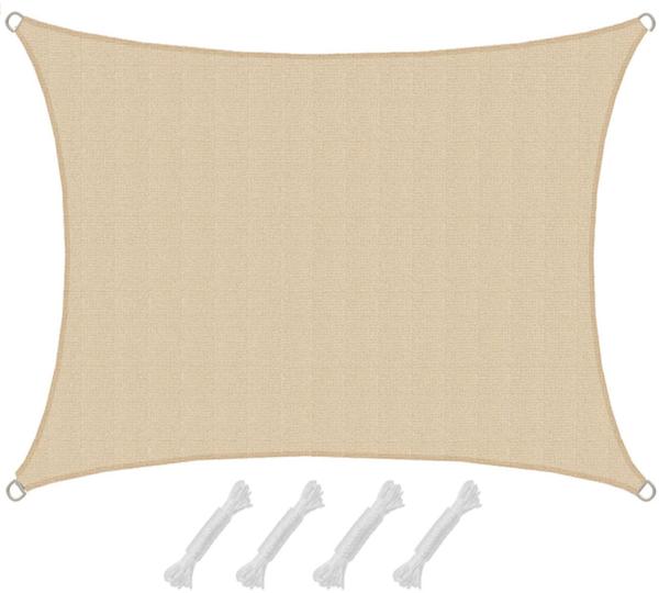 1,5x2m UV Sonnensegel Atmungsaktiv Wasserdurchlässig Beige