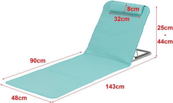 Strandmatte Donostia 2er Set 143x48cm Türkis [en. casa] Bild 2