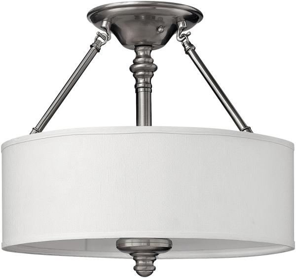 Elstead Lighting Sussex 3-Light Deckenleuchte Nickel gebürstet 3-flammig E27