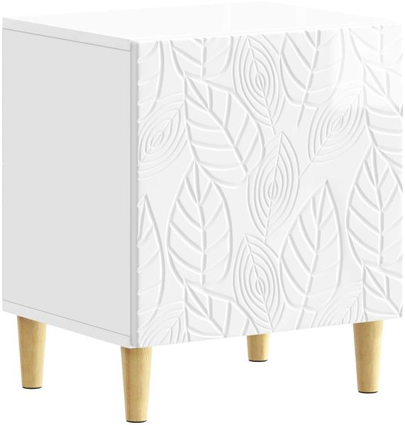 vidaXL Nachttisch Hochglanz Weiß 43 x 34,5 x 50 cm Holzwerkstoff 895033
