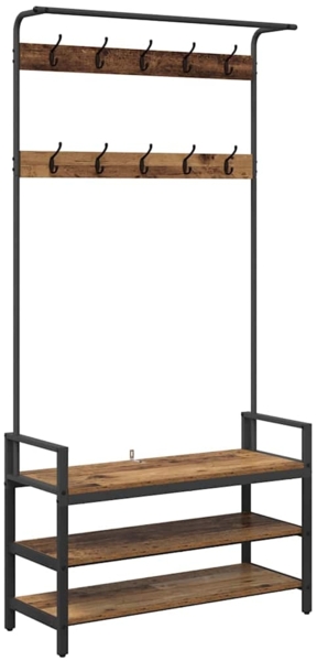 vidaXL Garderobenständer Altholz 95 x 34 x 184 cm Holzwerkstoff 879963