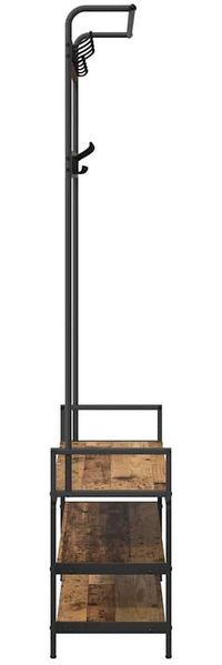 vidaXL Garderobenständer Altholz 95 x 34 x 184 cm Holzwerkstoff 879963 Bild 6