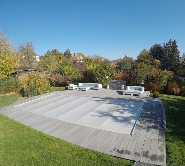KWAD Pool-Abdeckplane FLEX für Rechteckpools in der Größe 6,0x3,0 m, in verschiedenen Farben