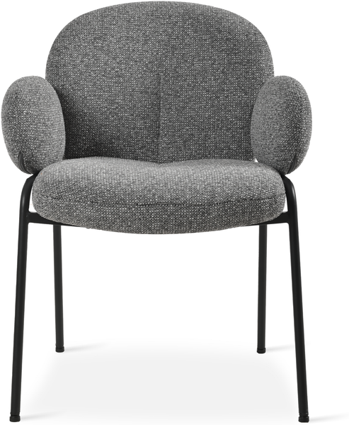 GOEURVANT 1235 Esszimmerstühle 6er-Set, Polsterstühle, Webstoff - Grau Bild 6