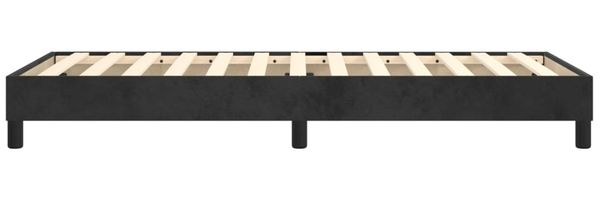 Polsterbett Stoff Schwarz 90x200 cm Samt Bild 6