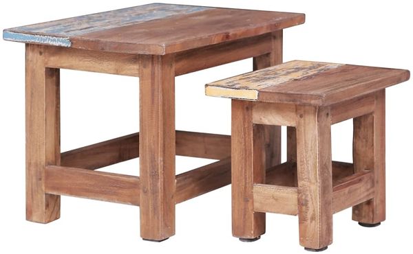 vidaXL Satztische 2 Stk. Massives Mahagoniholz 283922