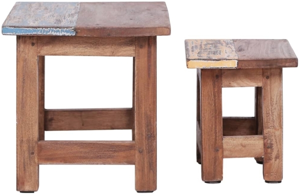 vidaXL Satztische 2 Stk. Massives Mahagoniholz 283922 Bild 1