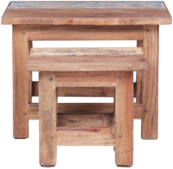 vidaXL Satztische 2 Stk. Massives Mahagoniholz 283922 Bild 2