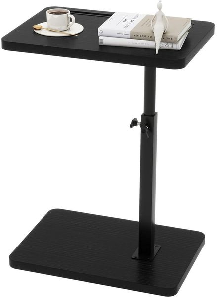 IBUYKE Beistelltisch C Form 360° Rotierbarer Höhenverstellbar Sofatisch