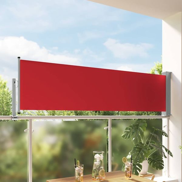 vidaXL Ausziehbare Seitenmarkise 80×300 cm Rot 48363