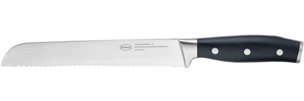 RÖSLE 'Tradition' Brotmesser, mit Fingerschutz, Wellenschliff, Klingenspezialstahl, POM schwarz, 2,3 x 32,5 x 3,5 cm