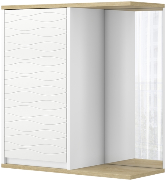 Bad Spiegelschrank Livia Weiß 60 x 63 cm mit Spiegel Vicco