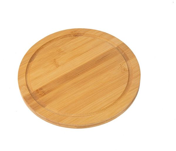 Rundes Bambus-Schneidebrett Ø25 cm mit Saftrille – robust & natürlich