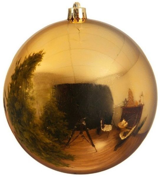 MARELIDA Weihnachtsbaumkugel Christbaumkugel XL Weihnachtskugel bruchfest 14cm glänzend gold (1 St)