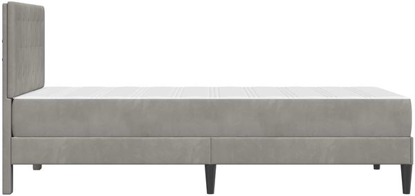 vidaXL Bettgestell mit Matratze mit Kopfteil Hellgrau 90 x 200 cm Samt 3415024 Bild 7