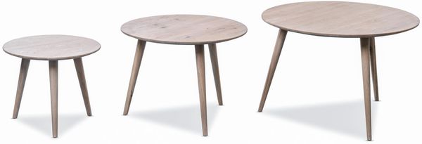 Beistelltisch >Oslo< in bianco, Wildeiche - 35x45cm (HxD) Bild 2