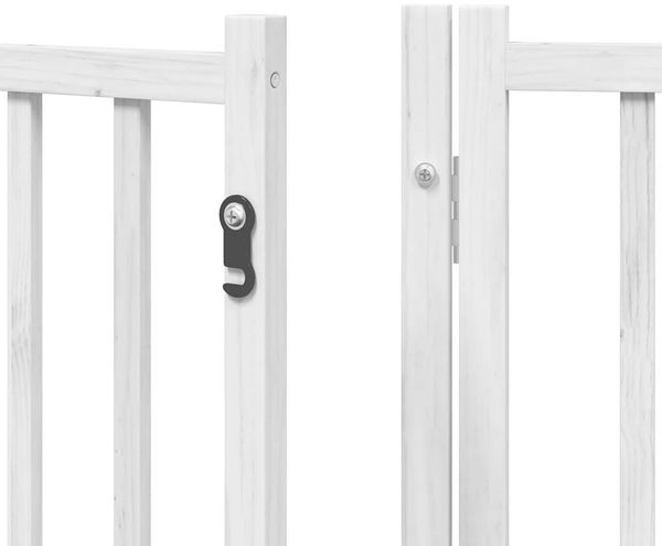 vidaXL 12-tlg. Hundetor mit Tür Faltbar Weiß 960 cm Pappelholz 3155732 Bild 9