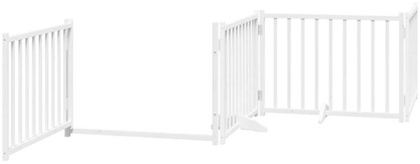 vidaXL 12-tlg. Hundetor mit Tür Faltbar Weiß 960 cm Pappelholz 3155732 Bild 4