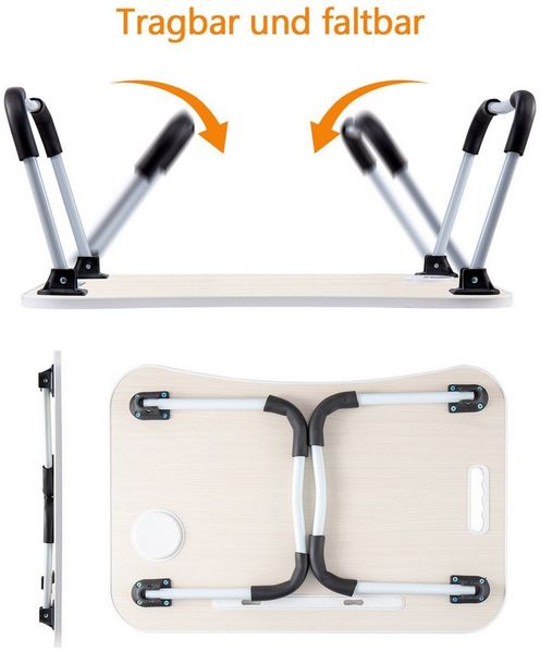 Youyijia Wickeltisch Laptoptisch Betttisch Laptopständer Bett-Schreibtisch Klappbar