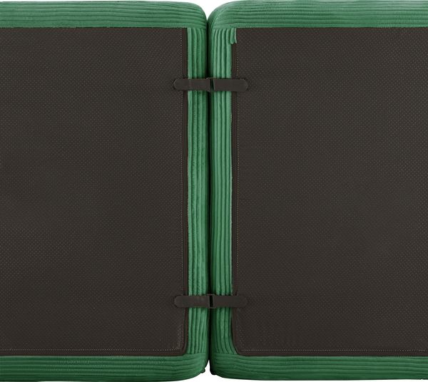 Flieks 3-Sitzer Sofa, Modular U-Form Schlafsofa, Tiefsofa mit 2 Ottoman & 3 Kissen, Cord, Grün Bild 7