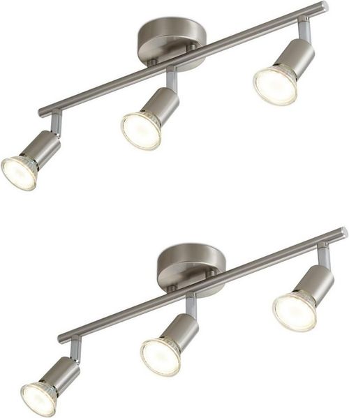 Nettlife Deckenstrahler 1/2/3/4/6 Flammig Schwarz GU10 Deckenspot Metall Modern, Schwenkbar 350°, LED wechselbar