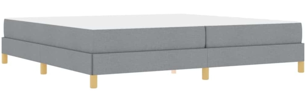 vidaXL Boxspringbett Hellgrau 200 x 200 cm Stoff 3398591