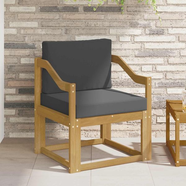 vidaXL 2 Stück Outdoor-Sofagarnitur Polyester Weiß und Anthrazit 3438991