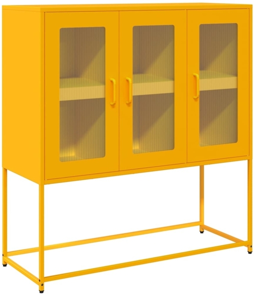vidaXL Sideboard Senfgelb 100,5x39x107 cm Kaltgewalzter Stahl 853407