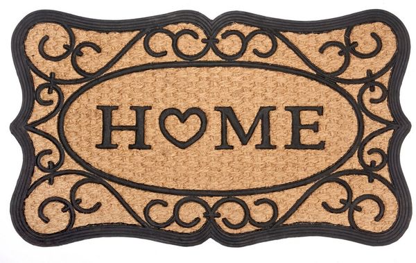HANSE Home Fußmatte Gummi-Kokos Heart Home Ornament, Türmatte, rechteckig, Höhe: 8 mm, Kokos, Gummi, Schmutzfangmatte, Outdoor, Rutschfest, Innen, Kokosmatte