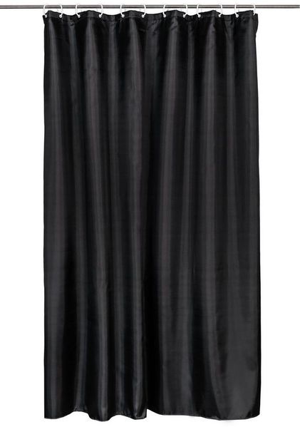 ZOLLNER Duschvorhang Breite 180 cm (Set), 100% Polyester, Anti-Schimmel-Effekt