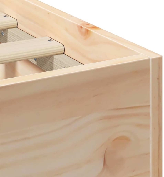 vidaXL Bodenbettgestell Braun 90 x 200 cm Massivholz Kiefer 873046 Bild 7