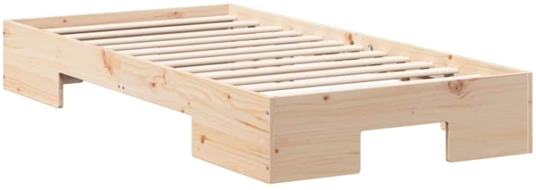vidaXL Bodenbettgestell Braun 90 x 200 cm Massivholz Kiefer 873046 Bild 6