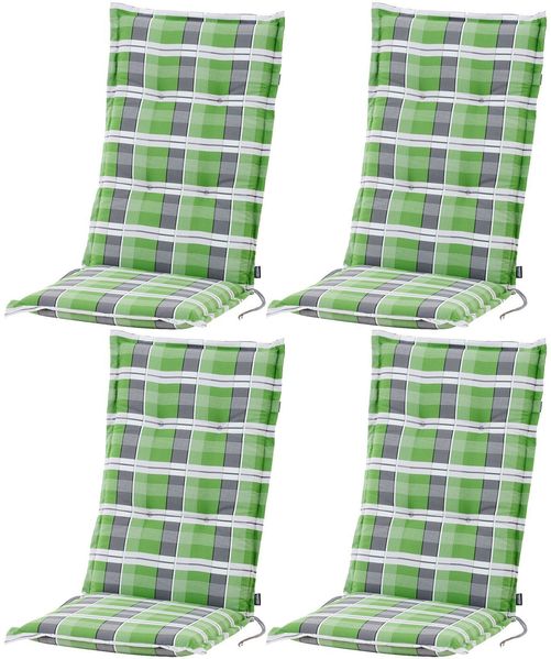 BURI Auflage Hochlehner für Gartenstühle 120 x 48 x 7 cm Sesselauflagen Polster UV Lichtecht - Gartenstuhlauflagen Blumen Muster Stuhlkissen mit Dicker Schaumstoff Füllung
